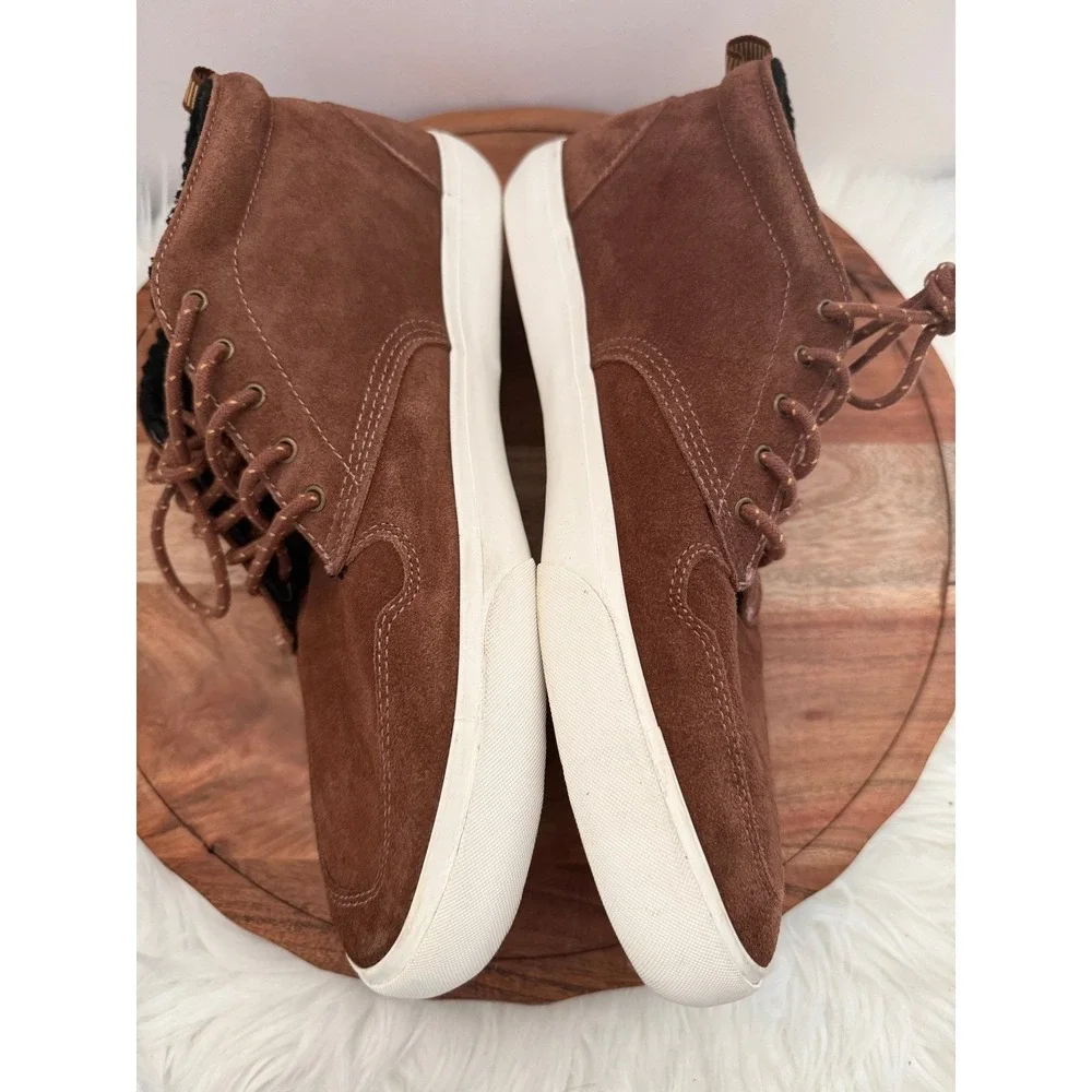 Element Men's Brown Suede Chukkas Fleece Lined Mid‎ Top Sneakers Size 13